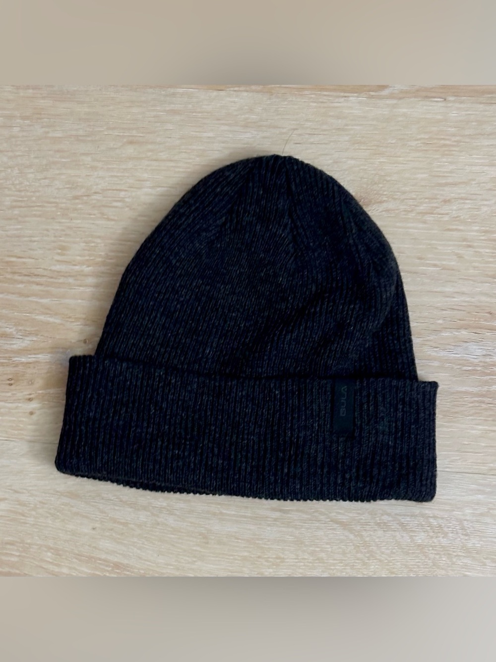 BULA Black Ribbed Knit Beanie